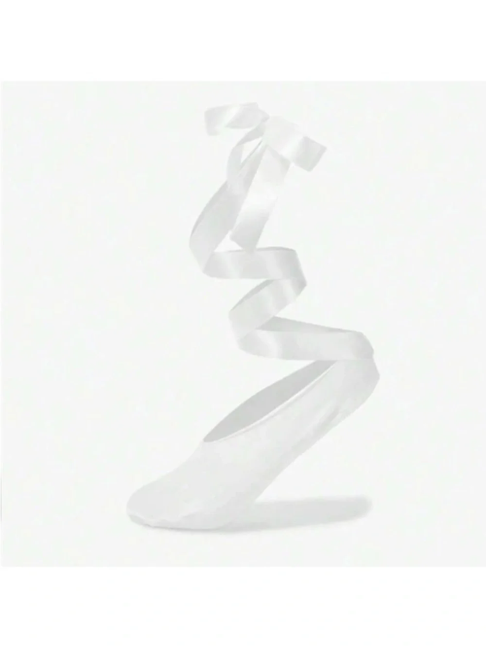 White Ribbon Ballet Ankle Socks